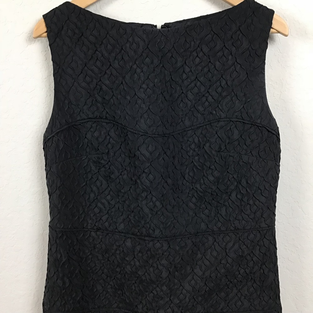 Talbot Runhof Dress Sheath Textured LBD - Picture 2 of 8